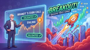 Bitcoin Price Validates Brandt’s $58K Call, Then Breaks Out