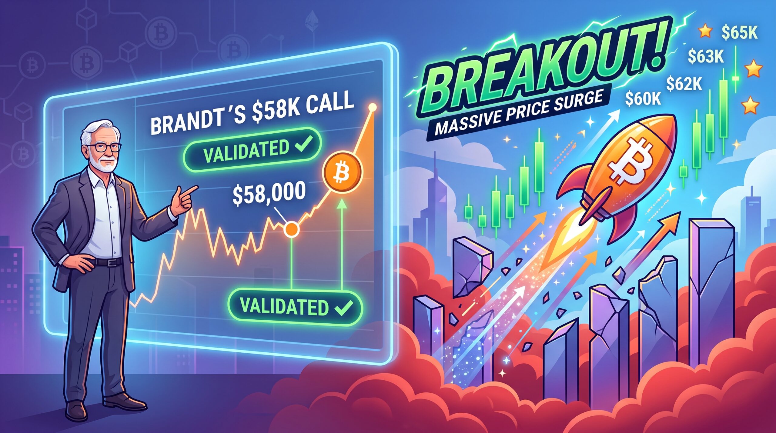 Bitcoin Price Validates Brandt’s $58K Call, Then Breaks Out