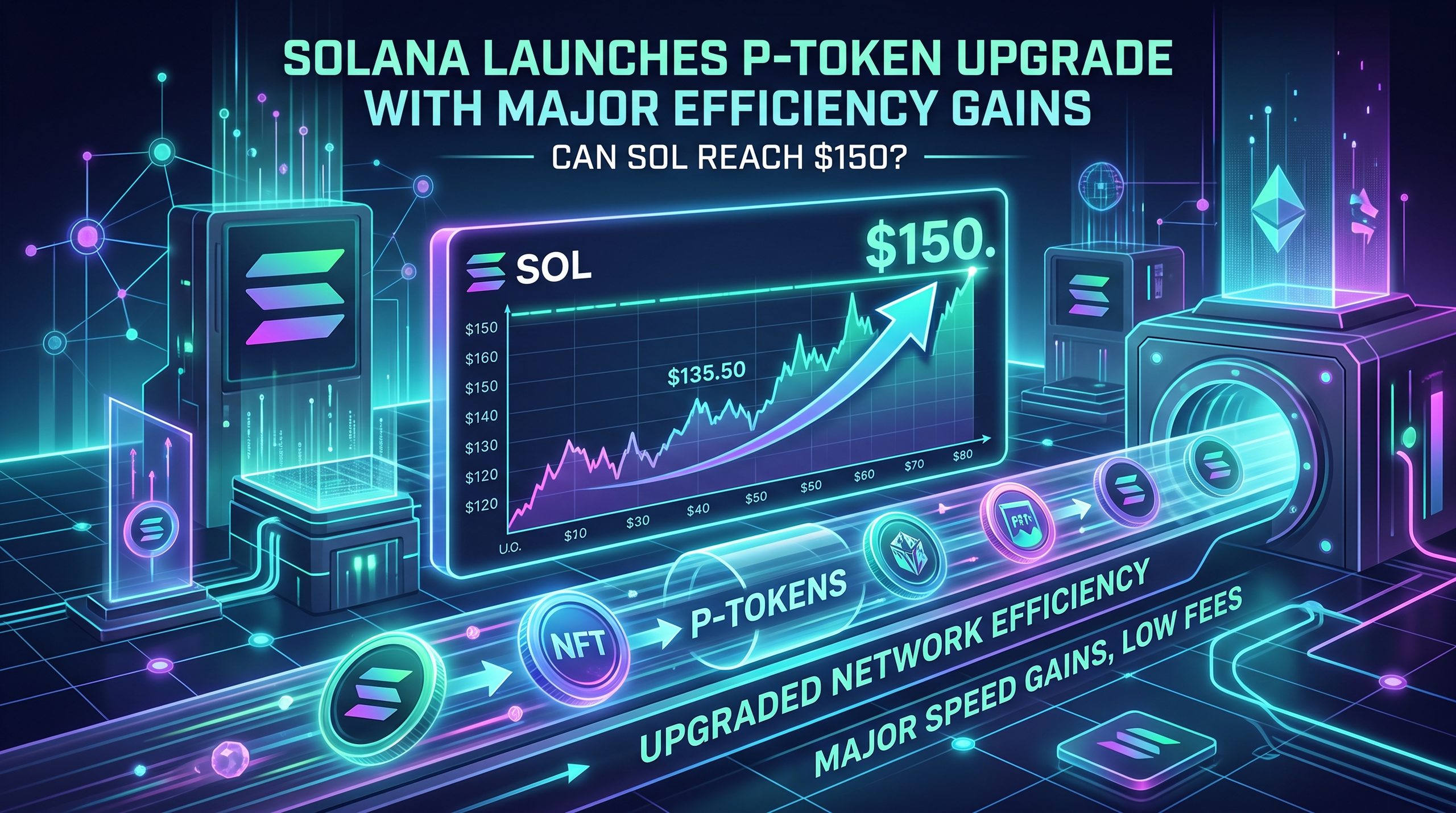 Solana Launches P-Token Upgrade With Major Efficiency Gains | Can SOL Reach $150?